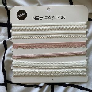 Pink and White Lace Choker Set New Fashion (never worn!)